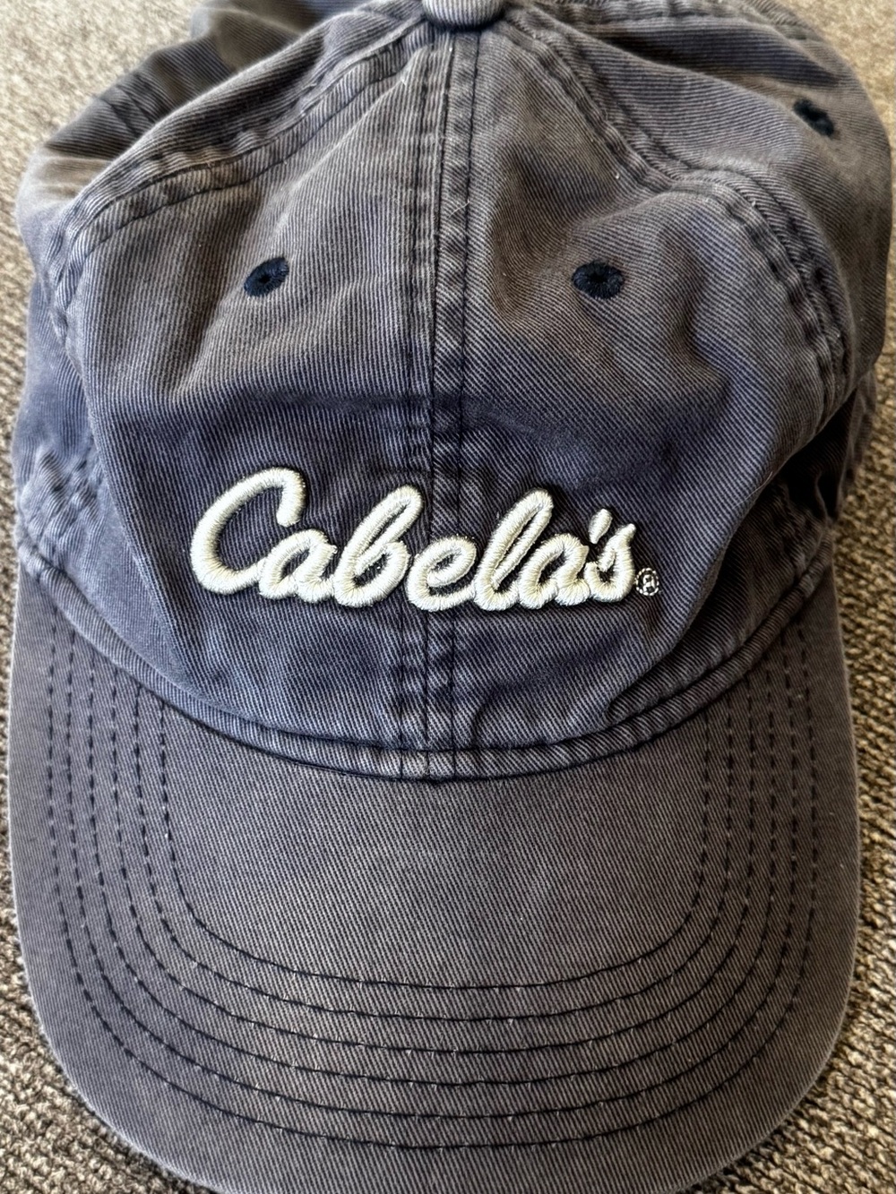 Cabela's Gray Embroidered Logo Baseball Cap Adult Adjustable
